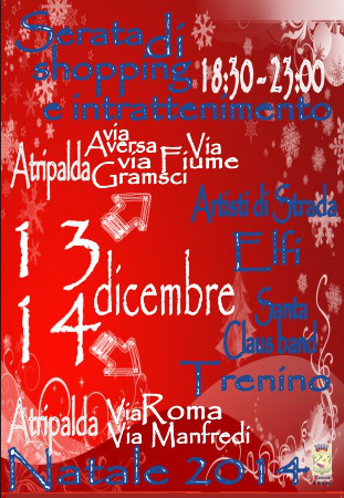 Locandina Notti Bianche Natale 2014 Atripalda