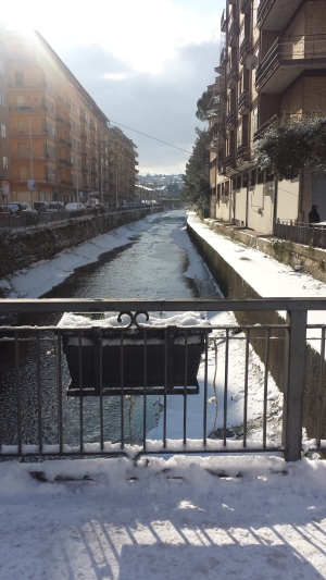 Nevicata Capodanno 2014 fiume Sabato