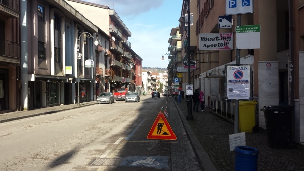 Lavori lungo via Roma, divieto di sosta1